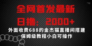 全网首发最新，日撸2000+，外面收费688的金杰猫直播间搭建，保姆级教程小白可操作【揭秘】-葛仙仙资源库