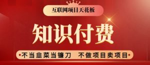 2024互联网项目天花板,新手小白也可以通过知识付费月入10W,实现财富自由【揭秘】-葛仙仙资源库
