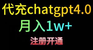 代充chatgpt4，日入500+，精准引流，暴力变现【揭秘】-葛仙仙资源库