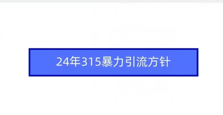 24年315暴力引流方针-葛仙仙资源库
