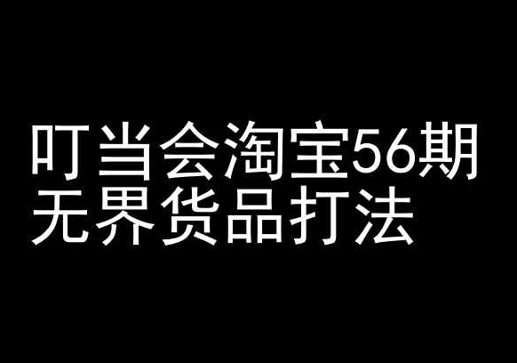 叮当会淘宝56期：无界货品打法-淘宝开店教程-葛仙仙资源库