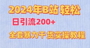2024年B站轻松日引流200+的全套暴力干货实操教程【揭秘】-葛仙仙资源库