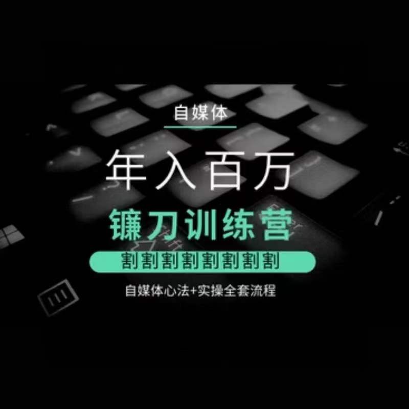 自媒体年入百万镰刀训练营，割割割割割割割割，自媒体心法+实操全套流程-葛仙仙资源库