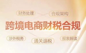 跨境老板财税合规特训营，规避财税风险、提升企业利润-葛仙仙资源库