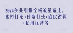 2024美业引爆全域流量玩法,素材打法 付费打法 底层逻辑 私城运营等-葛仙仙资源库