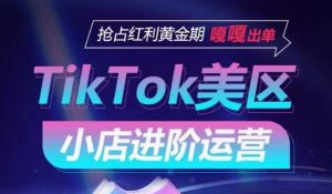 TikTok Shop美区小店进阶运营,抢占红利黄金期 嘎嘎出单-葛仙仙资源库