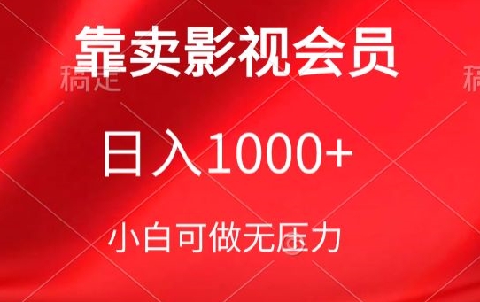 靠卖影视会员，日入1000+，落地保姆级教程，新手可学【揭秘】-葛仙仙资源库