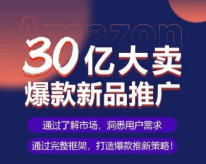 亚马逊·30亿大卖爆款新品推广,可复制、全程案例实操的爆款推新SOP-葛仙仙资源库