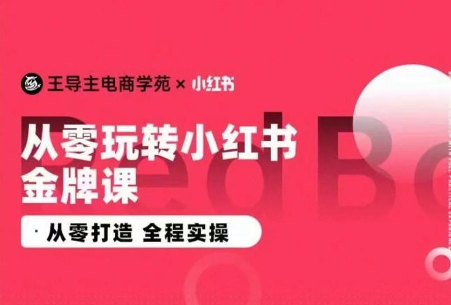 王导主·小红书电商运营实操课，​从零打造  全程实操-葛仙仙资源库
