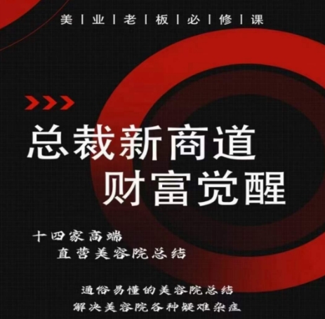 总裁新商道(美业老板必修课)，通俗易懂的美容院总结，解决美容院各种疑难杂症-葛仙仙资源库