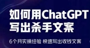 如何用ChatGPT写出杀手文案，6个月实操经验，快速写出收钱文案-葛仙仙资源库