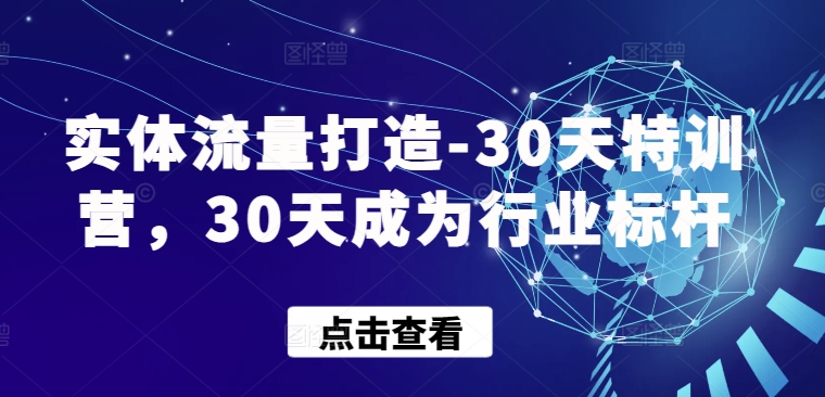 实体流量打造-30天特训营，30天成为行业标杆-葛仙仙资源库