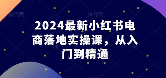 2024最新小红书电商落地实操课，从入门到精通-葛仙仙资源库