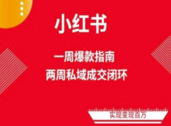 爆款小红书免费流量体系课程(两周变现)，小红书电商教程-葛仙仙资源库