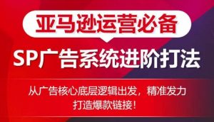 亚马逊运营必备: SP广告的系统进阶打法,从广告核心底层逻辑出发,精准发力打造爆款链接-葛仙仙资源库