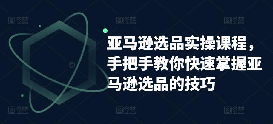 亚马逊选品实操课程，手把手教你快速掌握亚马逊选品的技巧-葛仙仙资源库