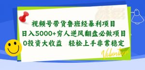 视频号带货鲁班经暴利项目，穷人逆风翻盘必做项目，0投资大收益轻松上手非常稳定【揭秘】-葛仙仙资源库
