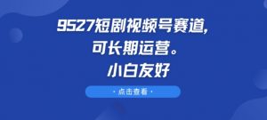 9527短剧视频号赛道,可长期运营,小白友好【揭秘】-葛仙仙资源库