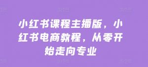 小红书课程主播版,小红书电商教程,从零开始走向专业-葛仙仙资源库