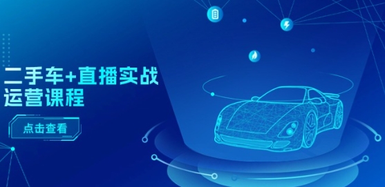 二手车+直播实战运营课程：直播推荐/短视频推荐/千川投放/直播全流程-葛仙仙资源库