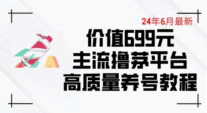 6月最新价值699的主流撸茅台平台精品养号下车攻略【揭秘】-葛仙仙资源库