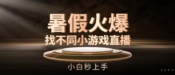 暑假火爆找不同小游戏直播间，小白秒上手【揭秘】-葛仙仙资源库