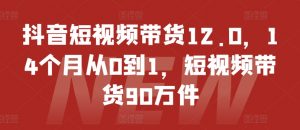 抖音短视频带货12.0,14个月从0到1,短视频带货90万件-葛仙仙资源库