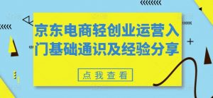 京东电商轻创业运营入门基础通识及经验分享-葛仙仙资源库