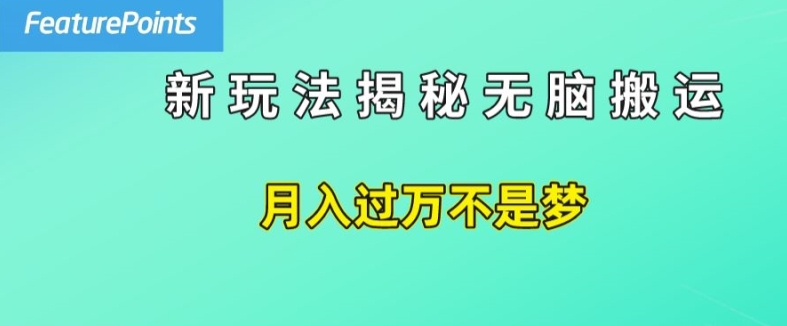 简单操作，每天50美元收入，搬运就是赚钱的秘诀【揭秘】-葛仙仙资源库