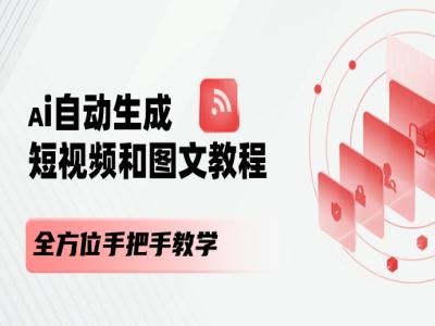 AI自动生成短视频和图文课程，全方位手把手教学-葛仙仙资源库