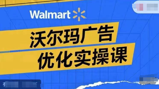 沃尔玛广告优化实操课，广告报告实操讲解，广告如何提高转化和ROAS等-葛仙仙资源库