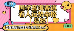 国学蓝海赋能赛道,零基础学习,手把手教学独一份新手小白月入1W+【揭秘】-葛仙仙资源库
