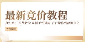 竞价教程:真实账户 实战教学 从新手到进阶·后台操作到数据优化-葛仙仙资源库