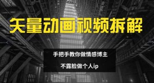 矢量动画视频全拆解 手把手教你做情感博主 不露脸做个人ip【揭秘】-葛仙仙资源库