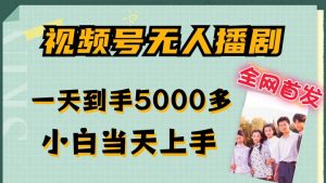 全网首发视频号无人播剧,拉爆流量不违规,一天到手5000多,小白当天上手,多号无限放大【揭秘】-葛仙仙资源库
