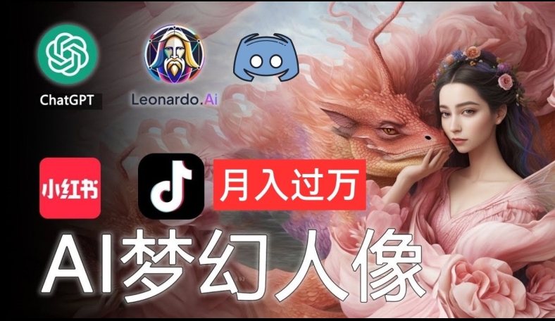 AI摄影梦幻人像：零基础也能月入过万的秘密【揭秘】-葛仙仙资源库