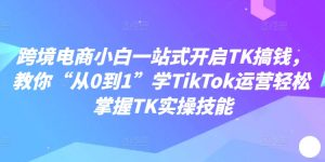 跨境电商小白一站式开启TK搞钱,教你“从0到1”学TikTok运营轻松掌握TK实操技能-葛仙仙资源库