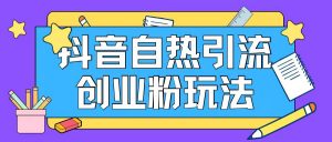 抖音引流创业粉自热玩法日引200+精准粉-葛仙仙资源库