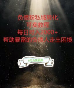 负债粉掘金计划,帮助负债者解决问题,债务规划,债务重组,最好的变现方式【揭秘】-葛仙仙资源库