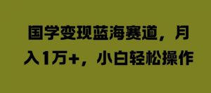 国学变现蓝海赛道,月入1W+,小白轻松操作【揭秘】-葛仙仙资源库