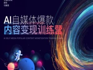 AI自媒体爆款内容变现训练营，20%底层逻辑，60%实操方法，20%案例拆解(即学即用)-葛仙仙资源库