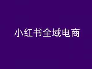 小红书全域电商,小红书电商教程-葛仙仙资源库
