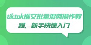 tiktok推文批量混剪操作教程,新手快速入门-葛仙仙资源库