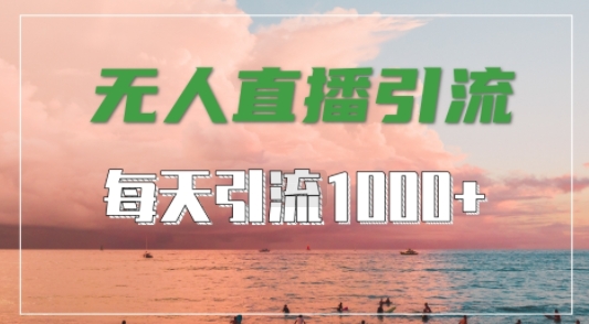 抖音快手视频号全平台通用，无人直播引流法，超暴力引流1000+高质量精准创业粉【揭秘】-葛仙仙资源库