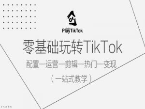 零基础玩转TikTok,配置一运营一剪辑一热门一变现,一站式教学-葛仙仙资源库