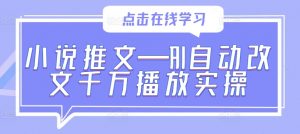 小说推文—AI自动改文千万播放实操-葛仙仙资源库