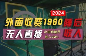 外面收费1980的支付宝无人直播技术+素材，认真看半小时就能开始做，真正睡后收入【揭秘】-葛仙仙资源库