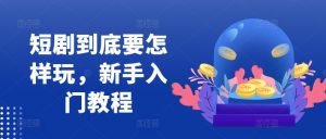 短剧到底要怎样玩，新手入门教程-葛仙仙资源库
