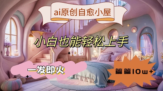ai原创治愈小屋，小白也能轻松上手，一发即火，篇篇10w+【揭秘】-葛仙仙资源库