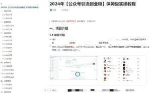 公众号引流创业粉，学会这个方法，你也能月入30000+ (陪跑项目)-葛仙仙资源库